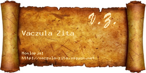 Vaczula Zita névjegykártya